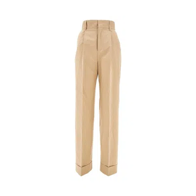 Philosophy Poplin Palazzo Pants With Sart In Beige