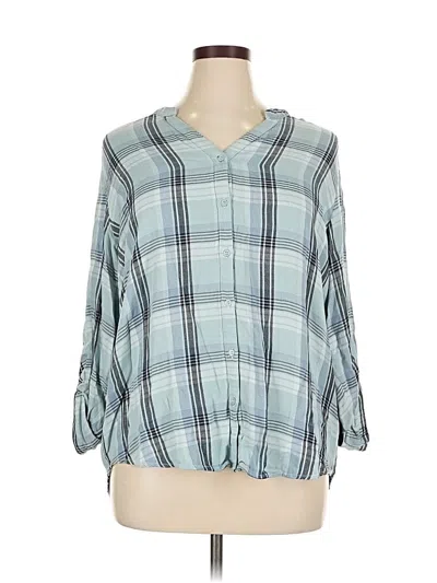 Pre-owned Philosophy Republic Clothing 3/4 Sleeve Blouse In Blue