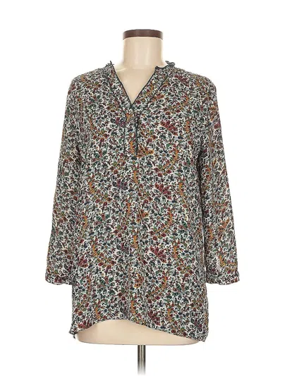 Pre-owned Philosophy Republic Clothing 3/4 Sleeve Blouse In Brown