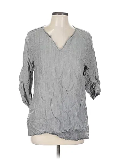 Pre-owned Philosophy Republic Clothing 3/4 Sleeve Blouse In Gray