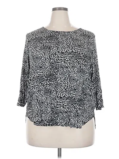 Pre-owned Philosophy Republic Clothing 3/4 Sleeve Blouse In Silver