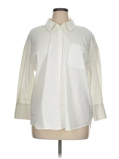 Pre-owned Philosophy Republic Clothing 3/4 Sleeve Button Down Shirt In White