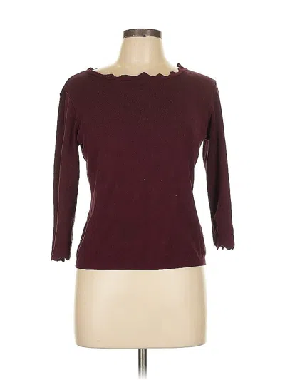 Pre-owned Philosophy Republic Clothing 3/4 Sleeve Top Burgundy Boatneck Tops
