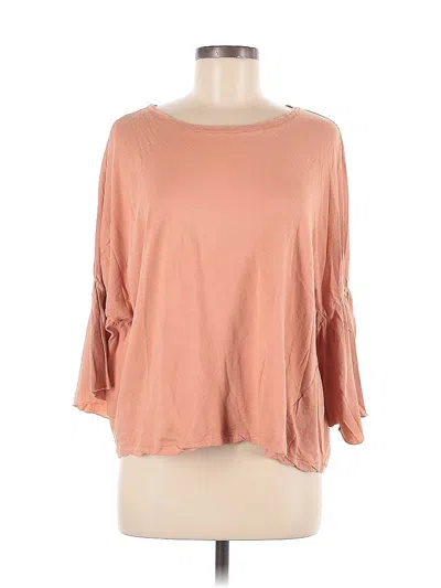 Pre-owned Philosophy Republic Clothing 3/4 Sleeve Top Pink Boatneck Tops
