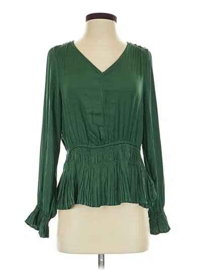 Pre-owned Philosophy Republic Clothing Long Sleeve Blouse In Green
