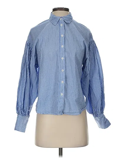 Pre-owned Philosophy Republic Clothing Long Sleeve Button Down Shirt In Blue