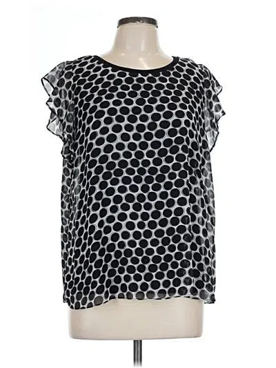 Pre-owned Philosophy Republic Clothing Short Sleeve Blouse In Black