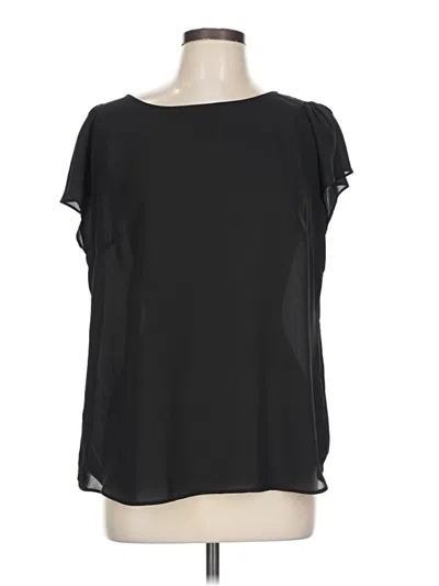 Pre-owned Philosophy Republic Clothing Short Sleeve Blouse In Black