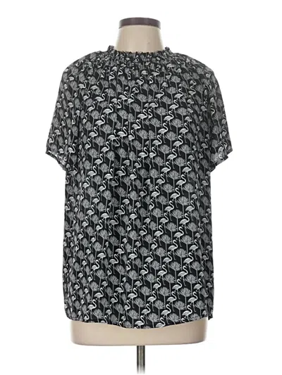 Pre-owned Philosophy Republic Clothing Short Sleeve Blouse In Black
