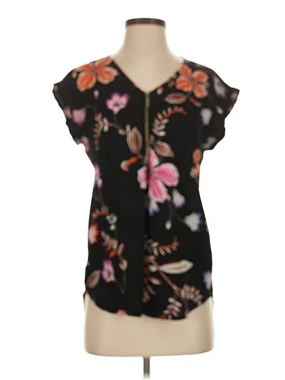 Pre-owned Philosophy Republic Clothing Short Sleeve Blouse In Black
