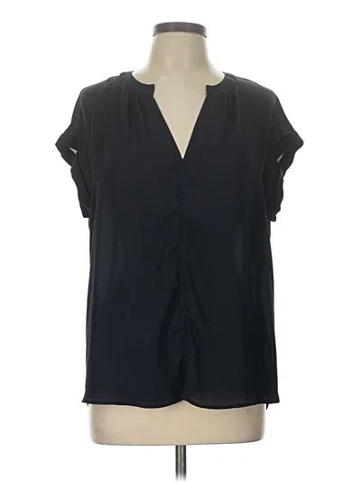 Pre-owned Philosophy Republic Clothing Short Sleeve Blouse In Black