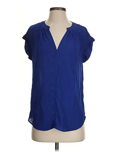 Pre-owned Philosophy Republic Clothing Short Sleeve Blouse In Blue