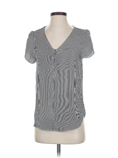 Pre-owned Philosophy Republic Clothing Short Sleeve Blouse In Gray