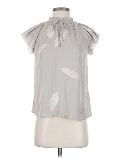 Pre-owned Philosophy Republic Clothing Short Sleeve Blouse In Gray