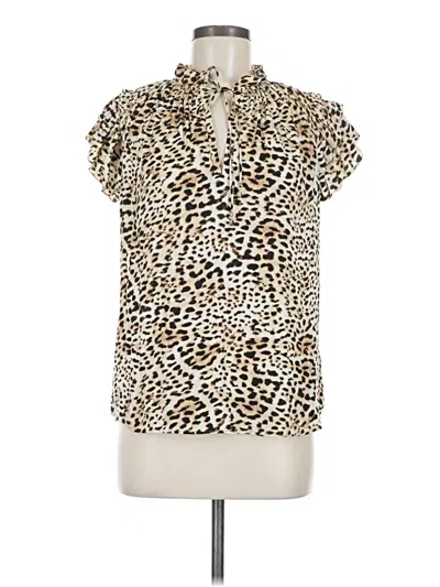Pre-owned Philosophy Republic Clothing Short Sleeve Blouse In Ivory