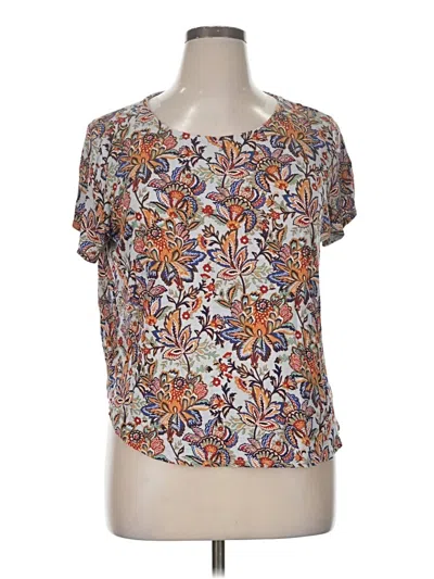 Pre-owned Philosophy Republic Clothing Short Sleeve Blouse In Orange