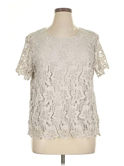 Philosophy Republic Clothing Short Sleeve Blouse In Silver