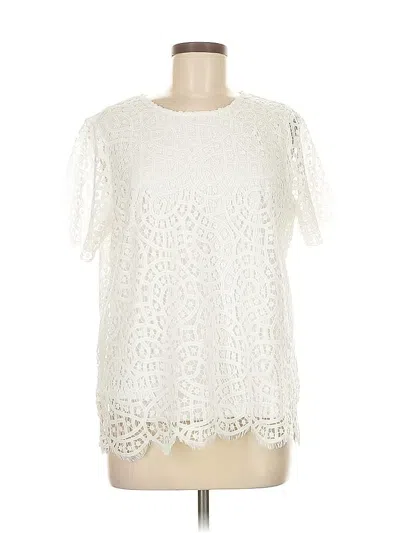 Pre-owned Philosophy Republic Clothing Short Sleeve Blouse In White