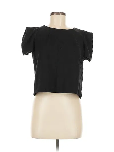 Pre-owned Philosophy Republic Clothing Short Sleeve Top Black Off The Shoulder Neckline Tops
