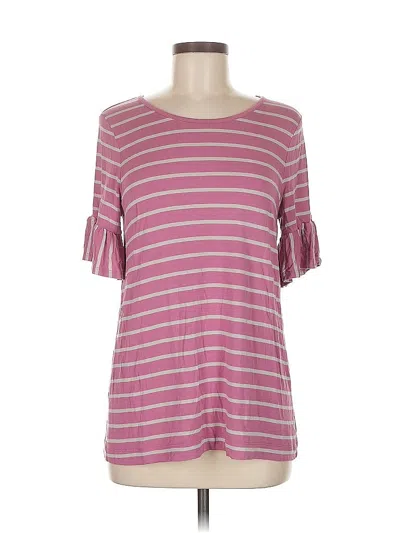 Pre-owned Philosophy Republic Clothing Short Sleeve Top Pink Boatneck Tops