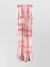 PHILOSOPHY SHEER FLORAL PRINT TULLE MAXI DRESS