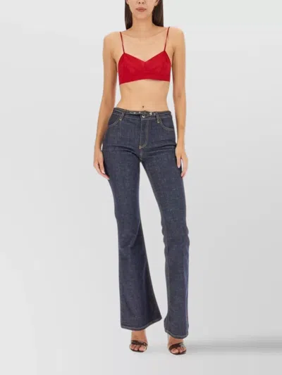 Philosophy Sheer V-neck Micro Top With Adjustable Straps