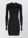 Philosophy Di Lorenzo Serafini Short Dress Featuring Cut-out Pattern In Black