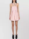 Philosophy Di Lorenzo Serafini Short Dress With Bubble Hem And Halter Neck