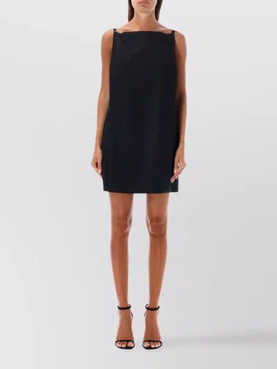 Philosophy Short Dress With Small Belt Detail In Black