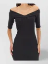 Philosophy Di Lorenzo Serafini Shoulder Midi Dress Ribbed Texture