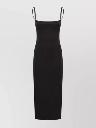 Philosophy Side Cut-out Maxi Dress With Spaghetti Straps In Black