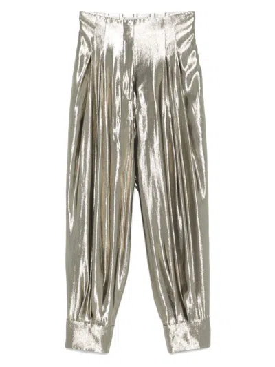 Philosophy Di Lorenzo Serafini Silver Lame Trousers