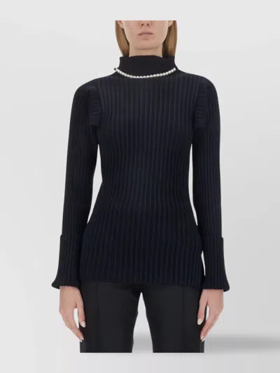 Philosophy Di Lorenzo Serafini Slim Fit Ribbed Stretch Knit In Blue