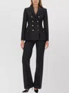 Philosophy Di Lorenzo Serafini Straight Leg Trousers Cuffed Hem In Black
