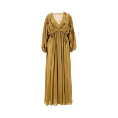 Philosophy Stretch Tulle Long Dress In Green