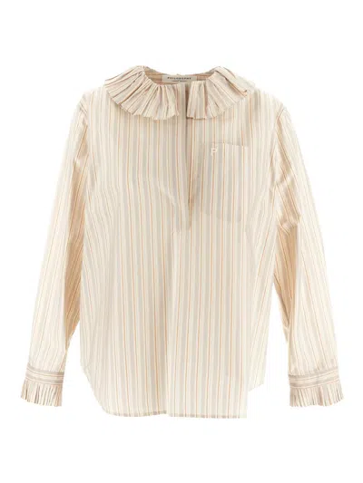 Philosophy Striped Shirt In Cream
