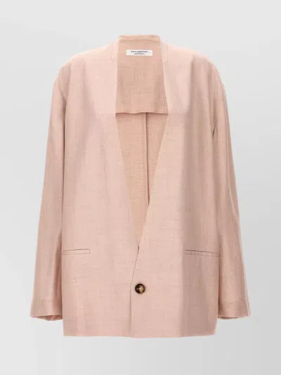 Philosophy Tailored Blazer With Long Sleeves And Front Pockets In Pink