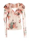 Philosophy Transparent Floral Blouse In Pink