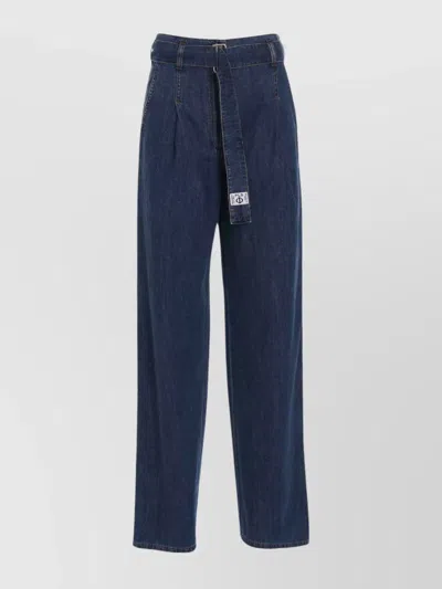 Philosophy Jeans With Front Pleats In Blue
