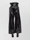 Philosophy Di Lorenzo Serafini Vinyl Buckle High-waist Wide-leg Trousers