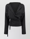 Philosophy Di Lorenzo Serafini Waist Belted Draped Front Wrap Top