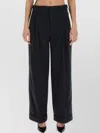 Shop Philosophy Wide Leg Trousers With Cuffed Hem