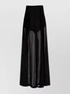 Philosophy Di Lorenzo Serafini Wide-leg Wool Blend Skirt With Sheer Panels