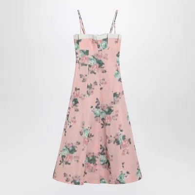 Philosophy Women's Pink Taffeta Midi Dress With Ruffles