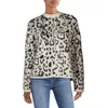 Philosophy Womens Animal Print Long Sleeve Crewneck Sweater In Multi