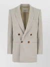 Philosophy Wool Blend Blazer With Lapels And Pockets