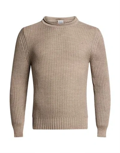 Philotinto Man Sweater Taupe Size S Merino Wool, Acrylic In Gray