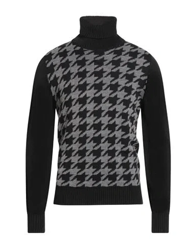 Philotinto Man Turtleneck Black Size L Merino Wool, Acrylic