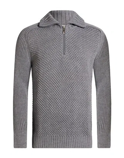 Philotinto Man Turtleneck Grey Size L Merino Wool, Acrylic In Gray
