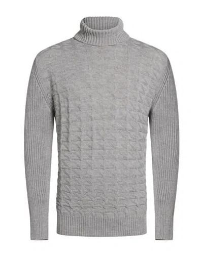 Philotinto Man Turtleneck Grey Size Xxl Merino Wool, Acrylic In Gray